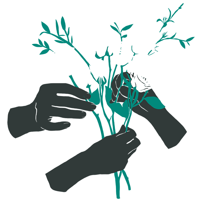 Creazione di un fiorista artigiano.