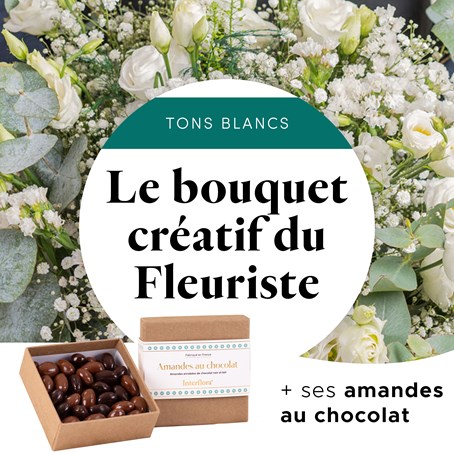 Florist creative bouquet - White with chocolates