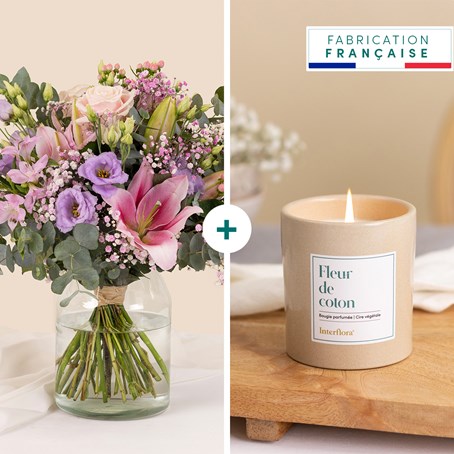 Powdery cloud and its scented candle