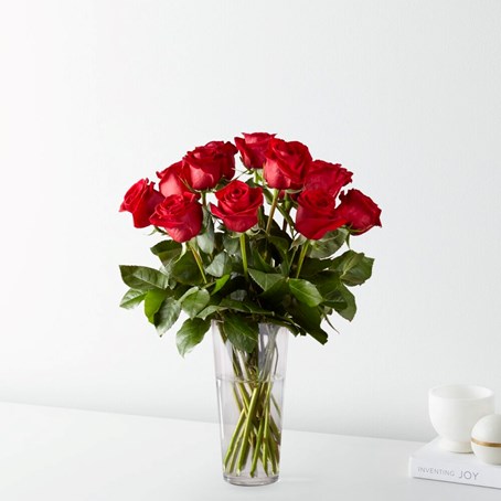 12 Long Stem Red Rose Bouquet