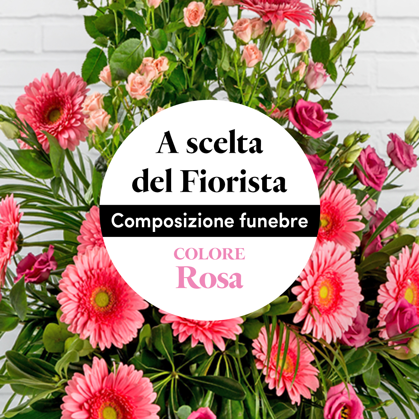 Composizione funebre del fiorista