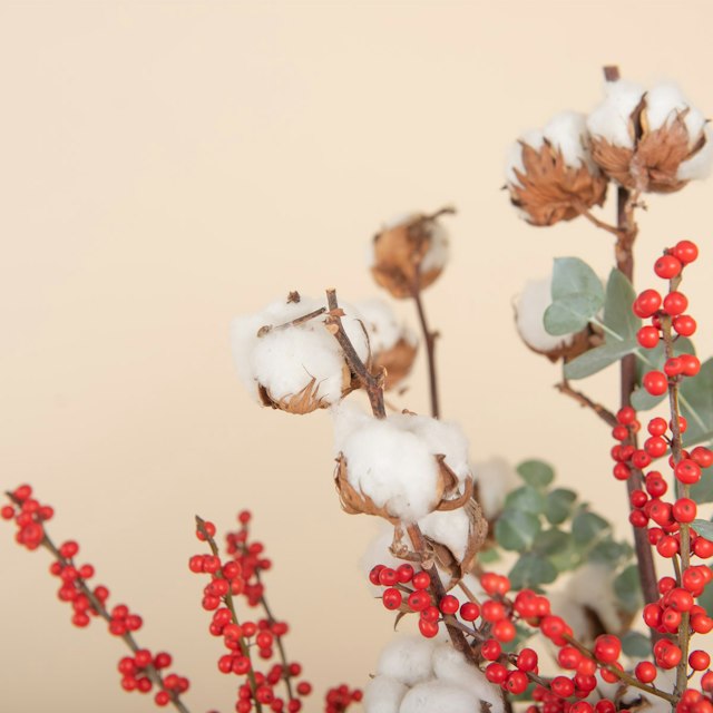 Buquet di Ilex e Cotone