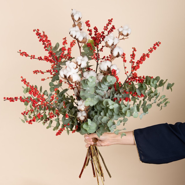 Buquet di Ilex e Cotone