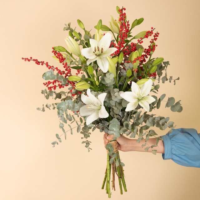 Bouquet di Gigli e Ilex
