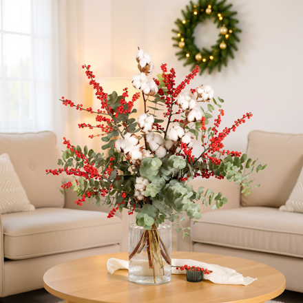 Buquet di Ilex e Cotone