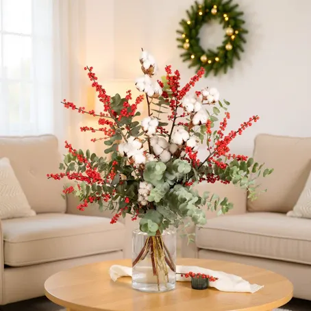 Buquet di Ilex e Cotone