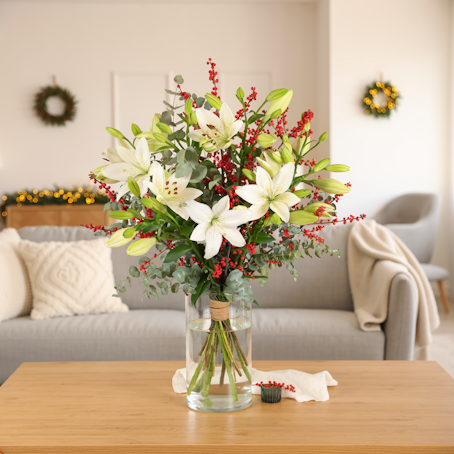 Bouquet di Gigli e Ilex