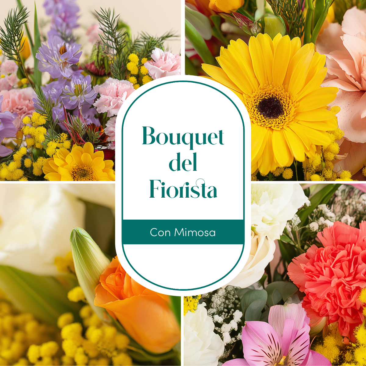 Bouquet del Fiorista con Mimosa
