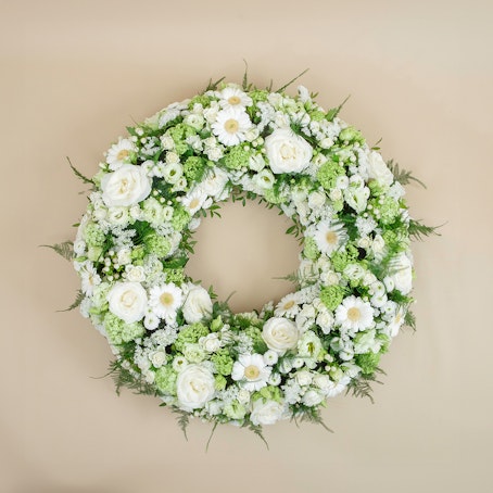 Corona Funebre Bianca e Verde